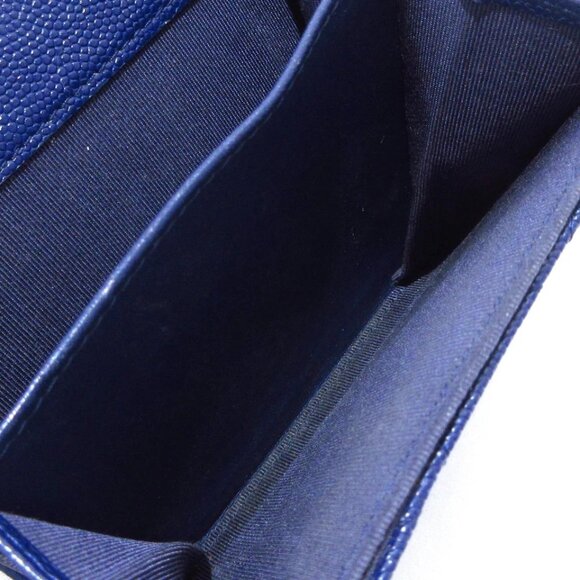 CHANEL Matelasse - Navy Calfskin Coin Case Gold hardware 684-081425 - Picture 10 of 11